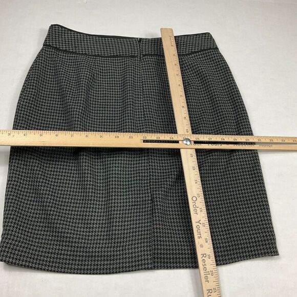 Banana Republic Womens Pencil Skirt Houndstooth Professional Back Zip Up Size 4 - Picture 7 of 11